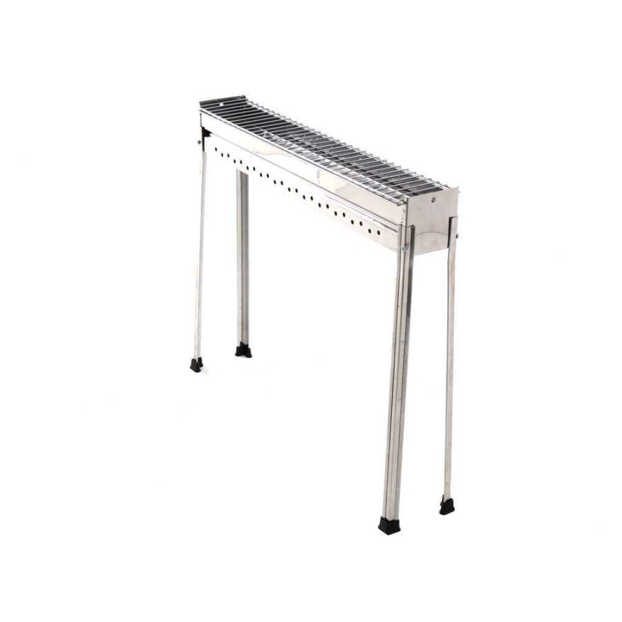 Barbecue à charbon spécial brochettes en acier INOX