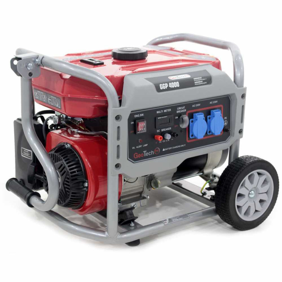 Groupe électrogène 3.6 KW monophasé à essence GeoTech Pro GGP 4000