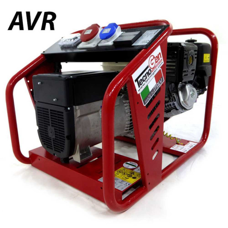 Groupe électrogène 6 KW triphasé Honda GX 390 TecnoGen H8000T AVR