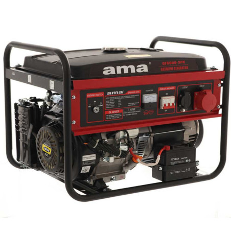 Groupe électrogène 6.5 kW triphasé à essence AMA QF6000 3PH