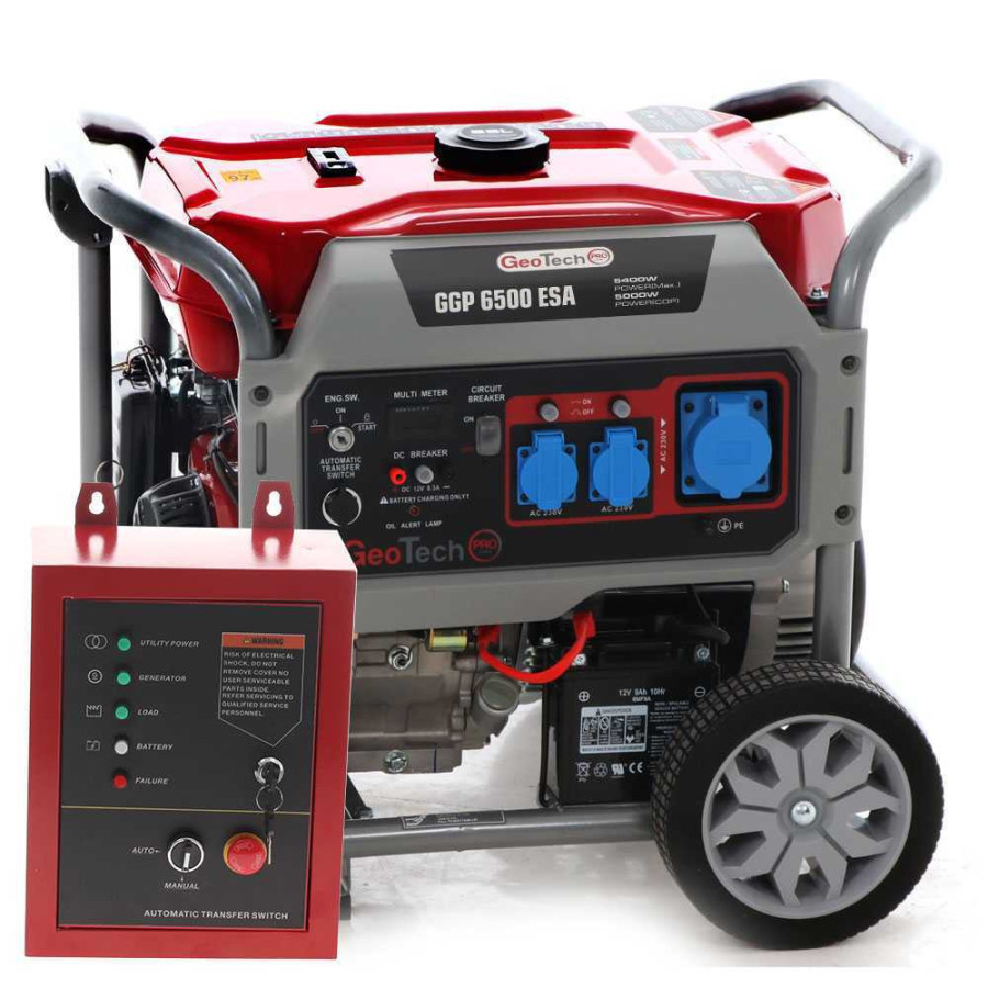 Groupe électrogène 5.4 KW monophasé avec ATS GeoTech PRO GGP 6500 ESA