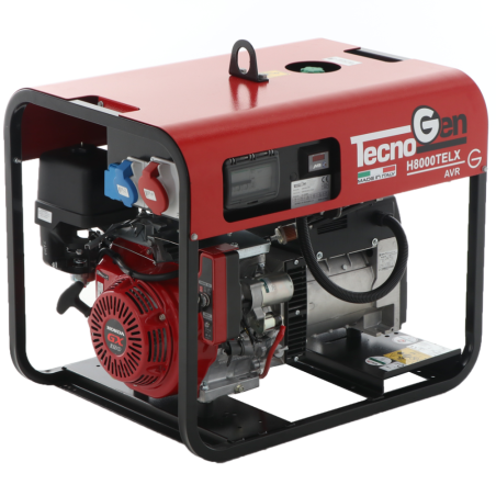 Groupe électrogène 6 kW triphasé à essence TecnoGen H8000TELX